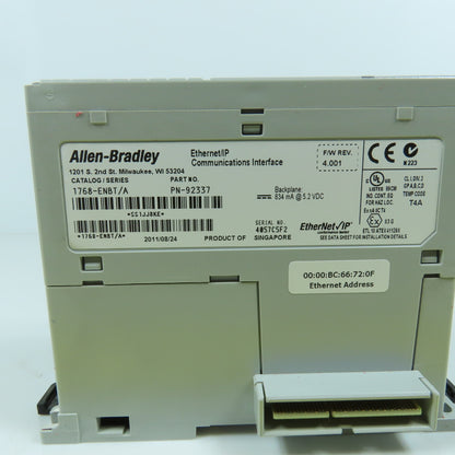 Allen Bradley 1768-ENBT Ser A CompactLogix Ethernet/IP Module F/W Rev 4.001