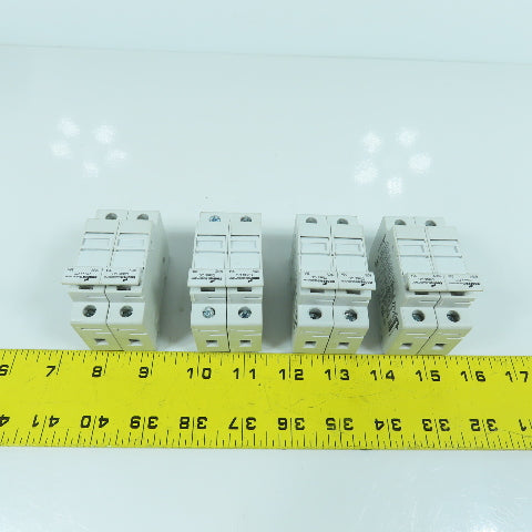 Cooper Bussmann CHCC 30A 600V Fuse Holder 2-Pole With 10 Amp Fuses Lot Of 4