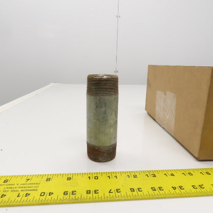1-1/2" NPT x 5" L Galvanized Steel Pipe Nipple Lot Of 19