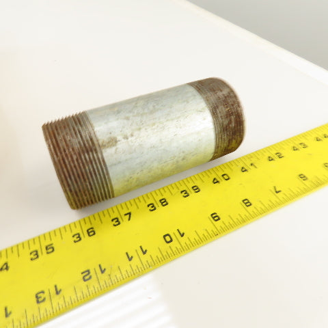2" NPT x 5" L Galvanized Steel Pipe Nipple Lot Of 20