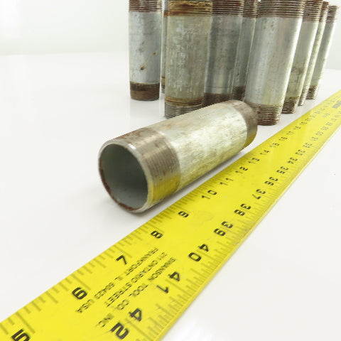 1-1/2" NPT x 5-3/4" L Galvanized Steel Pipe Nipple Lot Of 14