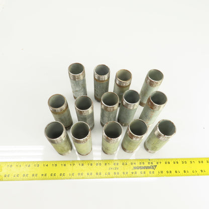 1-1/2" NPT x 5-3/4" L Galvanized Steel Pipe Nipple Lot Of 14