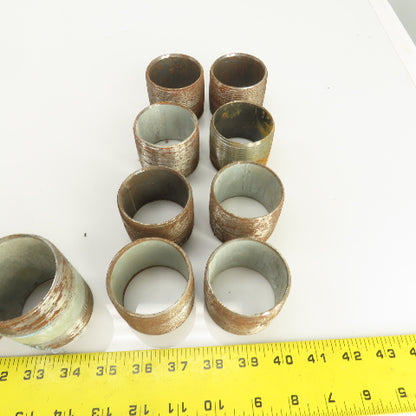 Huge Lot Of Misc. Lengths 2" NPT Galvanized Steel Pipe Nipples Lot Of 24