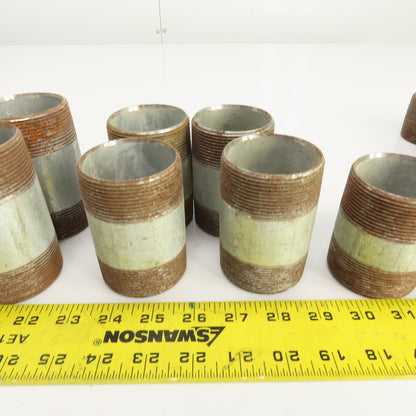 Huge Lot Of Misc. Lengths 2" NPT Galvanized Steel Pipe Nipples Lot Of 24