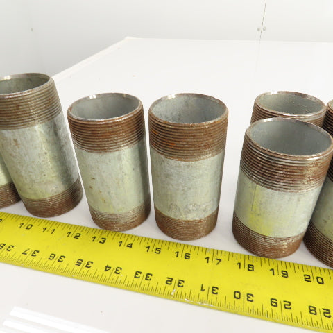 Huge Lot Of Misc. Lengths 2" NPT Galvanized Steel Pipe Nipples Lot Of 24