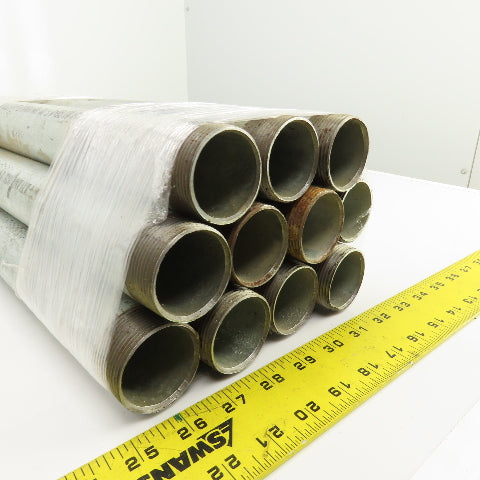 1-1/2" NPT x 18" L Galvanized Steel Pipe Nipples Lot Of 11