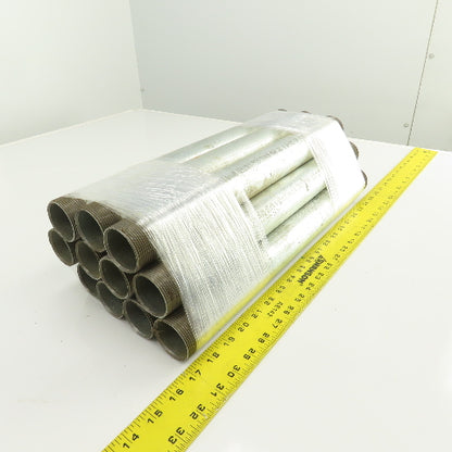 1-1/2" NPT x 18" L Galvanized Steel Pipe Nipples Lot Of 11