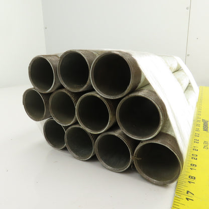 1-1/2" NPT x 18" L Galvanized Steel Pipe Nipples Lot Of 11