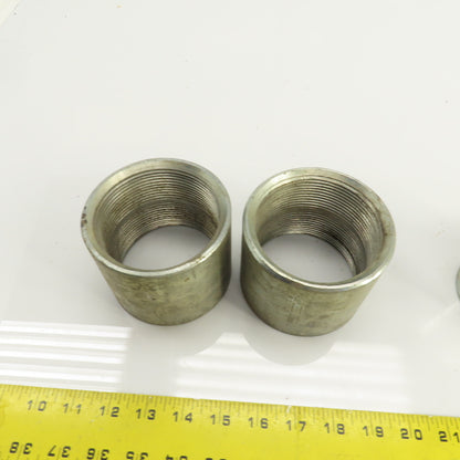 Lot Of Misc. Sizes 3" 2-1/2" 2", 1-1/2" Galvanized Steel Merchant Coupling Lot/7