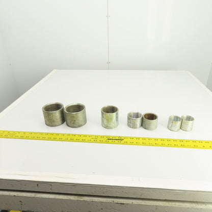 Lot Of Misc. Sizes 3" 2-1/2" 2", 1-1/2" Galvanized Steel Merchant Coupling Lot/7