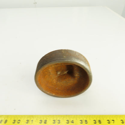 4" NPT Threaded Malleable Iron Square Head Pipe Plug