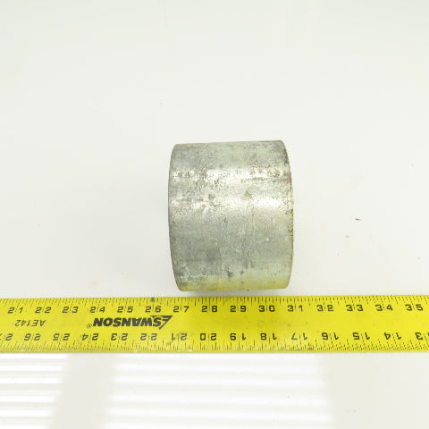 4" NPT Galvanized Steel Full Thread Merchant Coupling