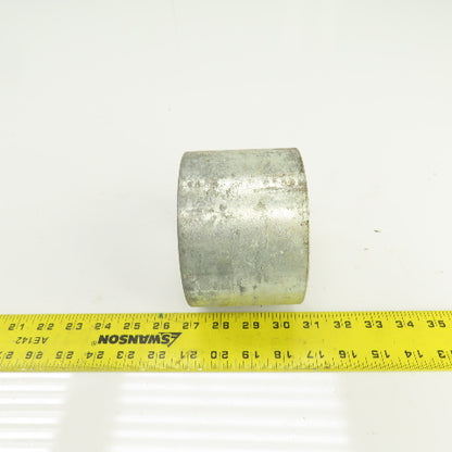 4" NPT Galvanized Steel Full Thread Merchant Coupling