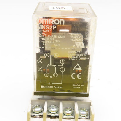 Omron MKS2P 250VAC 1 Phase Only Relay & Socket