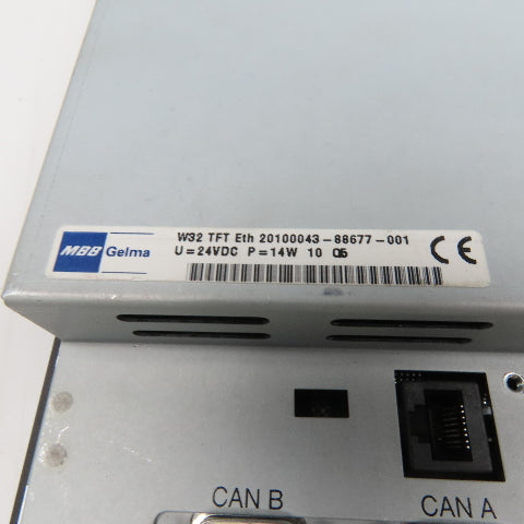 MBB Gelma Garvens W32 TFT ETH 10" Touch Screen Operator Interface Parts/Repair