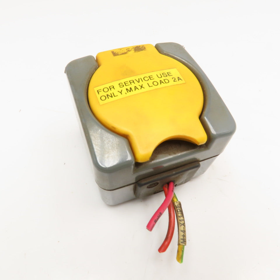Berker 15A 125V Single Gang Self Closing Receptacle Box IP44 Splash Proof