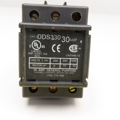 Control Concepts DDS330 600V 30A 10Hp Disconnect Switch LOTO