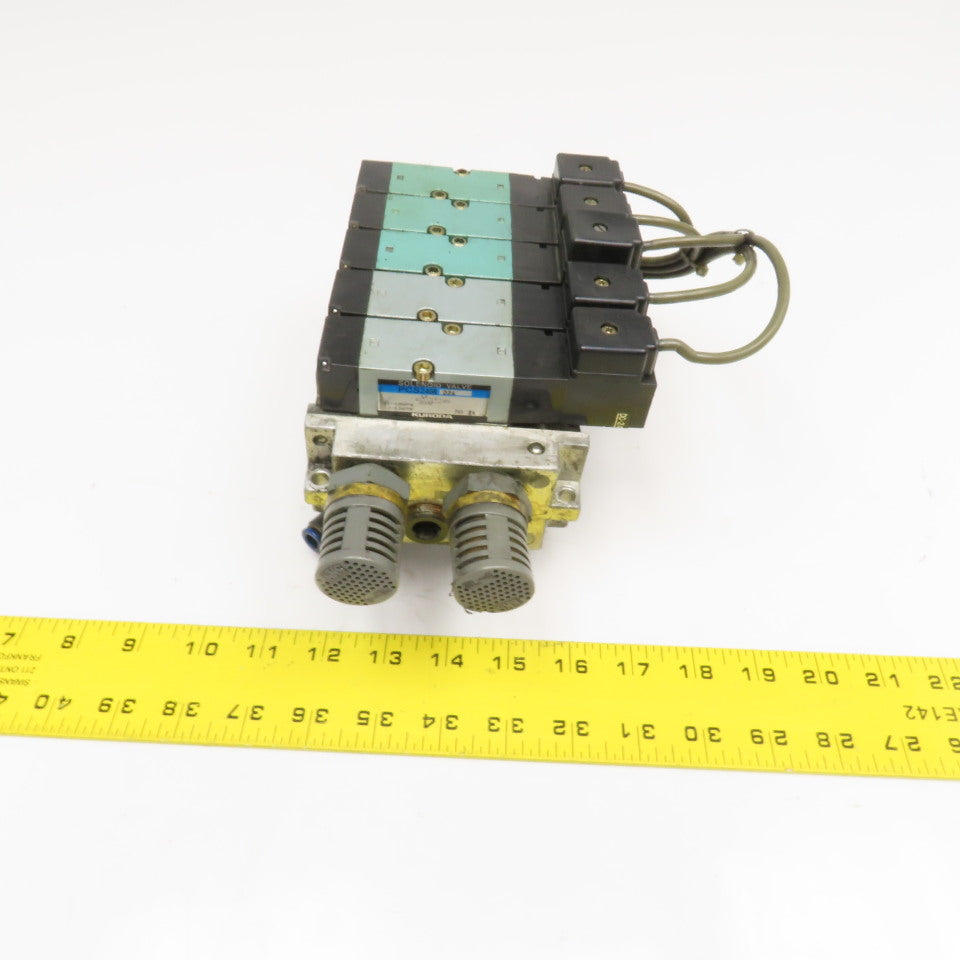 Kuroda PCS2408 5/2 Single Solenoid Pneumatic Valve Bank 24VDC