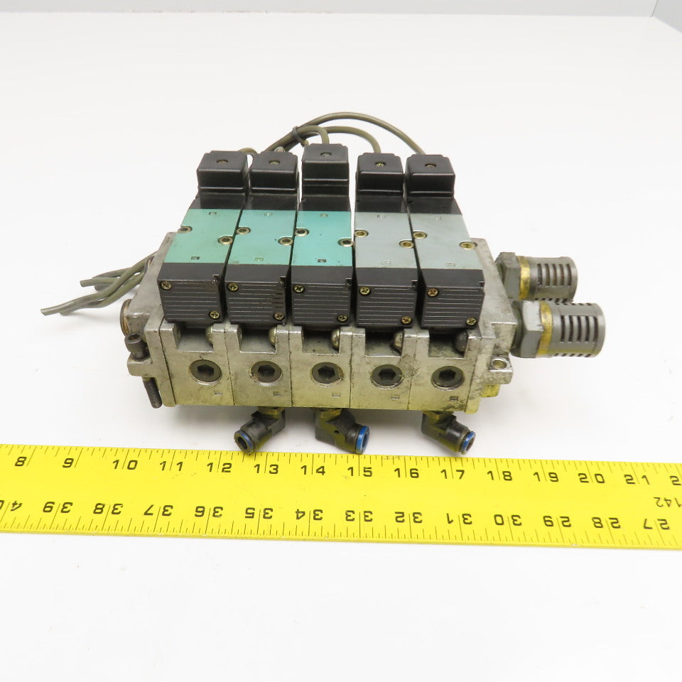 Kuroda PCS2408 5/2 Single Solenoid Pneumatic Valve Bank 24VDC