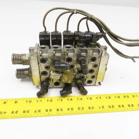 Kuroda PCS2408 5/2 Single Solenoid Pneumatic Valve Bank 24VDC
