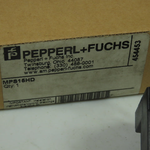 Pepperl+Fuchs MPS15HD Photoswitch Base 24VAC 50/60Hz 1A Cont. 30A Max