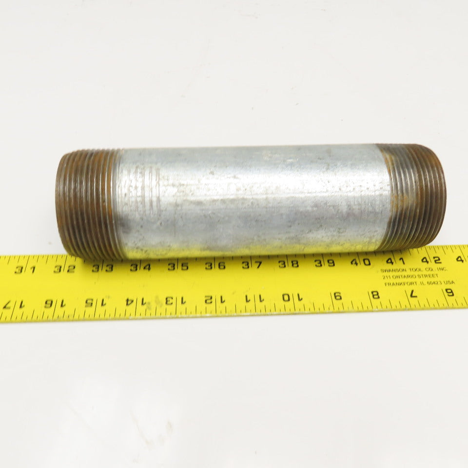 2-1/2" NPT Galvanized Pipe Nipple 9" OAL