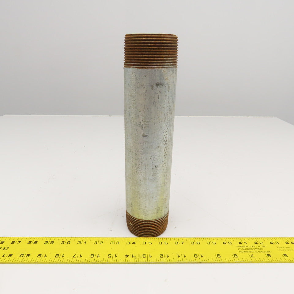 2-1/2" NPT Galvanized Pipe Nipple 12" OAL