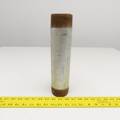 2-1/2" NPT Galvanized Pipe Nipple 12" OAL