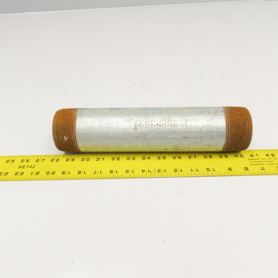 2-1/2" NPT Galvanized Pipe Nipple 12" OAL