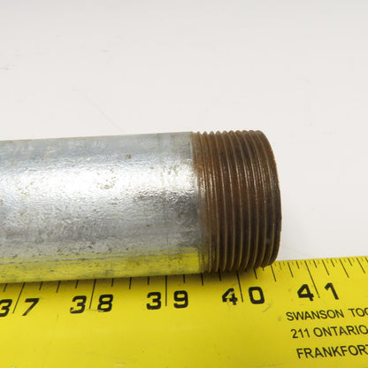 1-1/2" NPT Galvanized Pipe Nipple 16" OAL