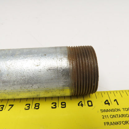 1-1/2" NPT Galvanized Pipe Nipple 16" OAL