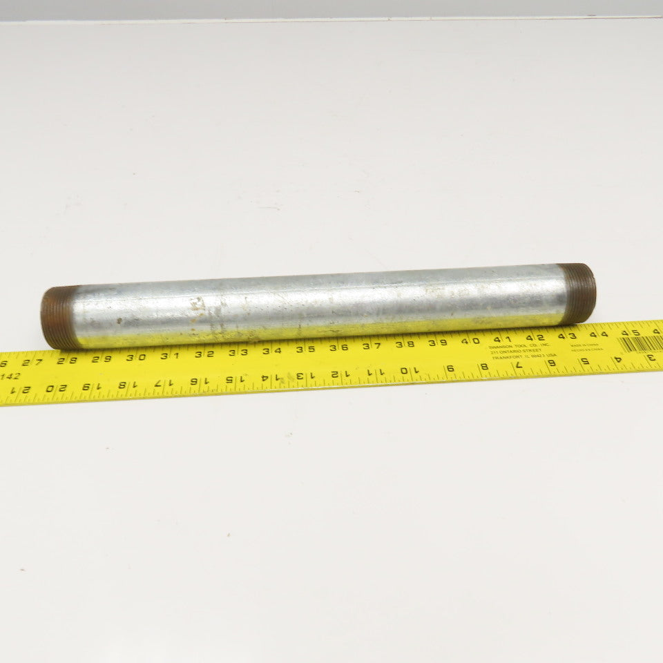 1-1/2" NPT Galvanized Pipe Nipple 16" OAL