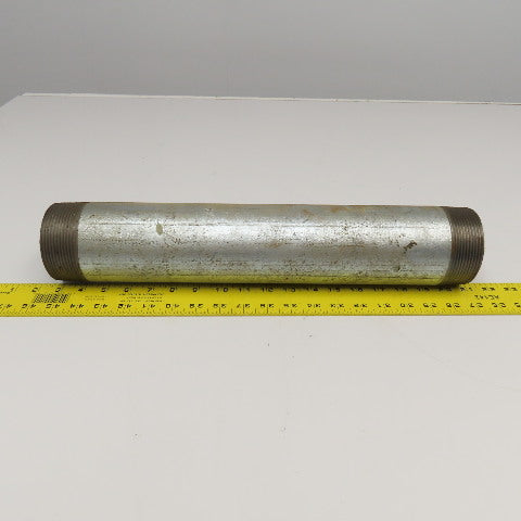3" NPT Galvanized Pipe Nipple 18" OAL