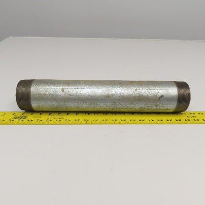 3" NPT Galvanized Pipe Nipple 18" OAL