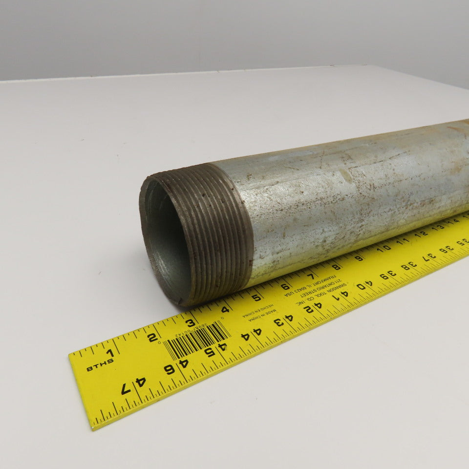 3" NPT Galvanized Pipe Nipple 18" OAL