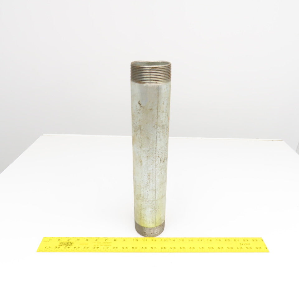3" NPT Galvanized Pipe Nipple 18" OAL