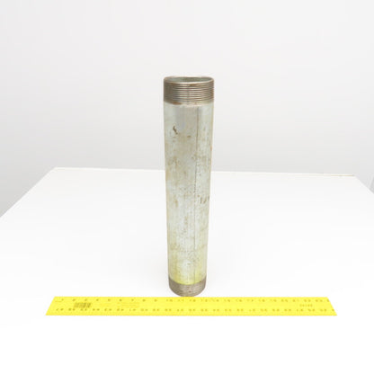 3" NPT Galvanized Pipe Nipple 18" OAL