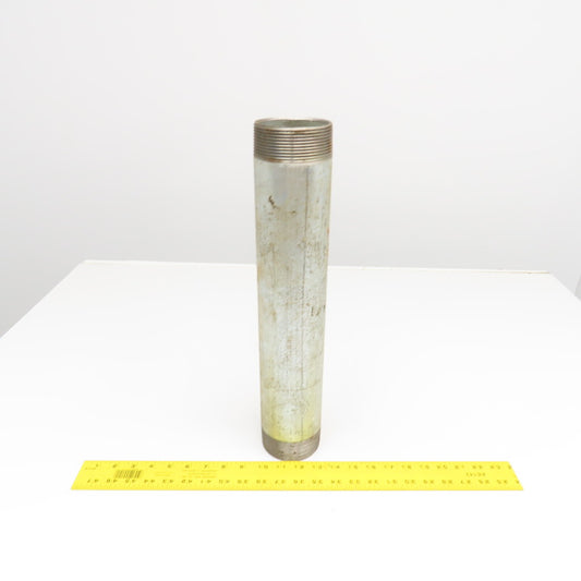 3" NPT Galvanized Pipe Nipple 18" OAL