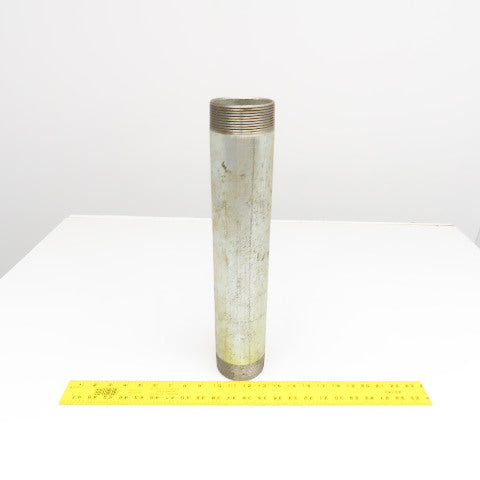 3" NPT Galvanized Pipe Nipple 18" OAL