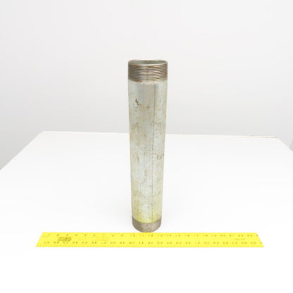 3" NPT Galvanized Pipe Nipple 18" OAL