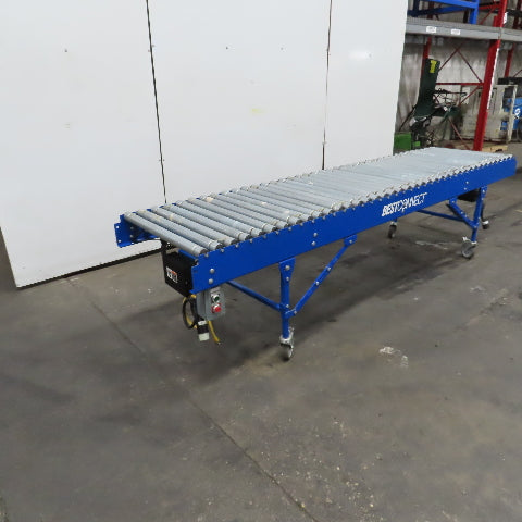 Best Connect 28" x 10' Power Roller MDR Batching Conveyor 115V 1PH 0-58FPM