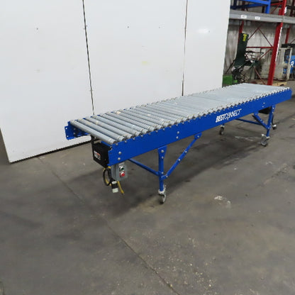 Best Connect 28" x 10' Power Roller MDR Batching Conveyor 115V 1PH 0-58FPM