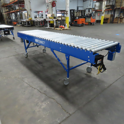 Best Connect 28" x 10' Power Roller MDR Batching Conveyor 115V 1PH 0-58FPM