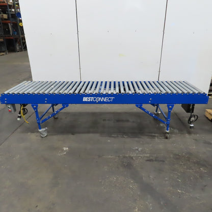 Best Connect 28" x 10' Power Roller MDR Batching Conveyor 115V 1PH 0-58FPM