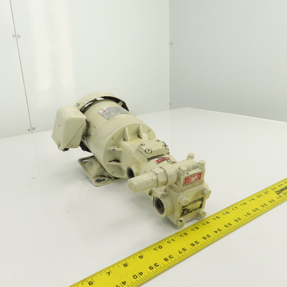 Nippon 212HBM FELQ-8T 0.75kW Trochoid Oil Pump & Motor 200/220V 3PH Tested
