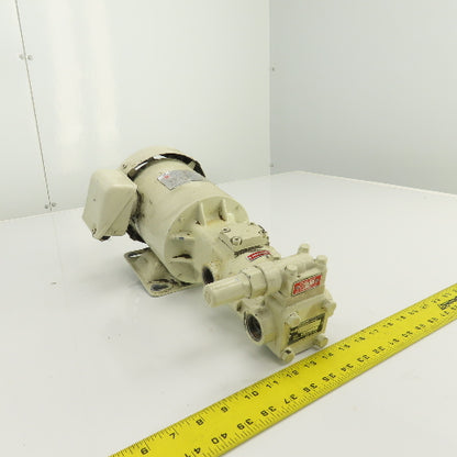 Nippon 212HBM FELQ-8T 0.75kW Trochoid Oil Pump & Motor 200/220V 3PH Tested