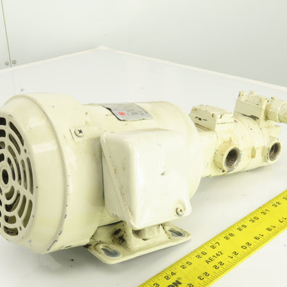Nippon 212HBM FELQ-8T 0.75kW Trochoid Oil Pump & Motor 200/220V 3PH Tested