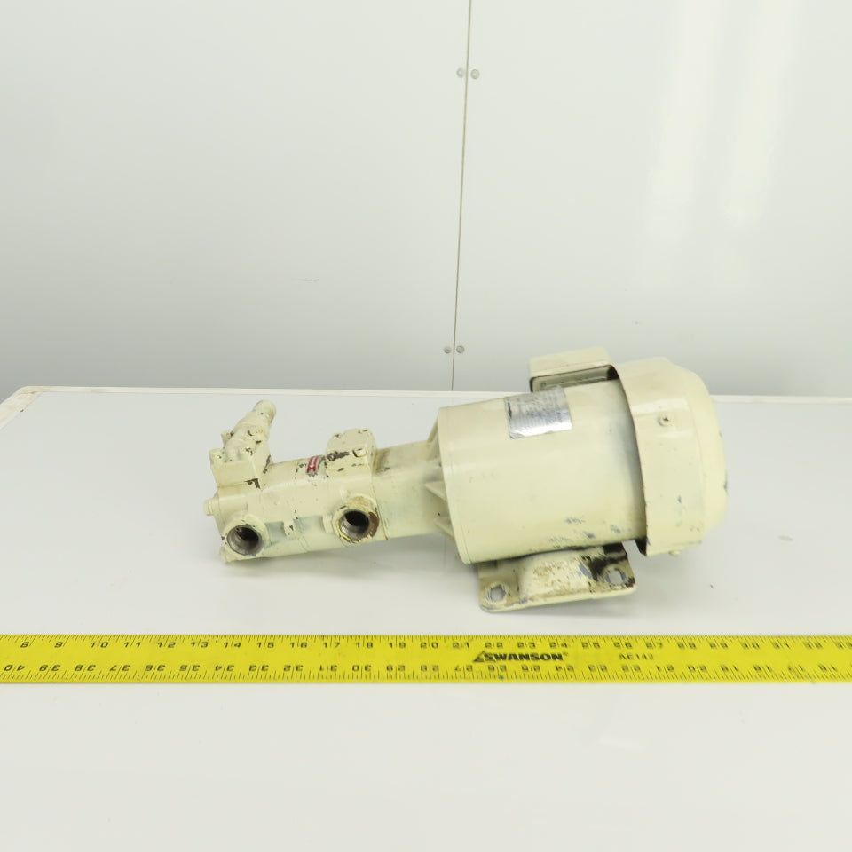 Nippon 212HBM FELQ-8T 0.75kW Trochoid Oil Pump & Motor 200/220V 3PH Tested