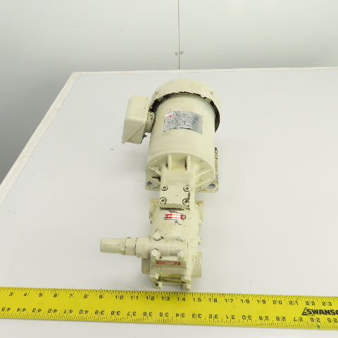 Nippon 212HBM FELQ-8T 0.75kW Trochoid Oil Pump & Motor 200/220V 3PH Tested
