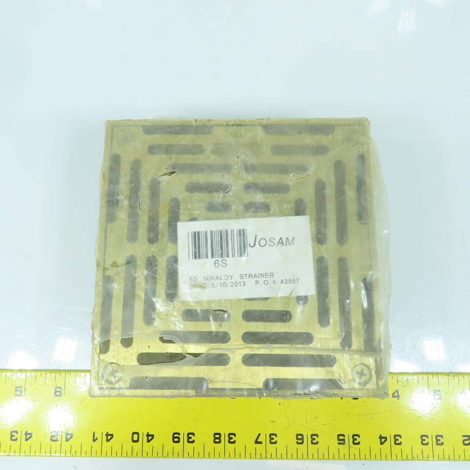 Josam 6S Nikaloy Strainer 6" x 6" Square Top Bronze Finish
